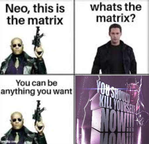 i want to be a big text | image tagged in neo this is the matrix | made w/ Imgflip meme maker