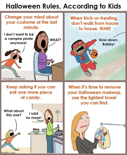 image tagged in kids,halloween,rules | made w/ Imgflip meme maker