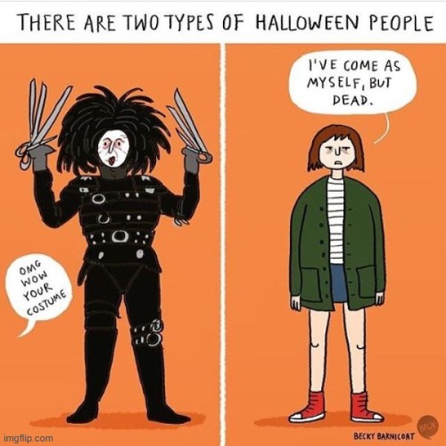 image tagged in people,halloween,costumes,edward scissorhands,self,dead | made w/ Imgflip meme maker