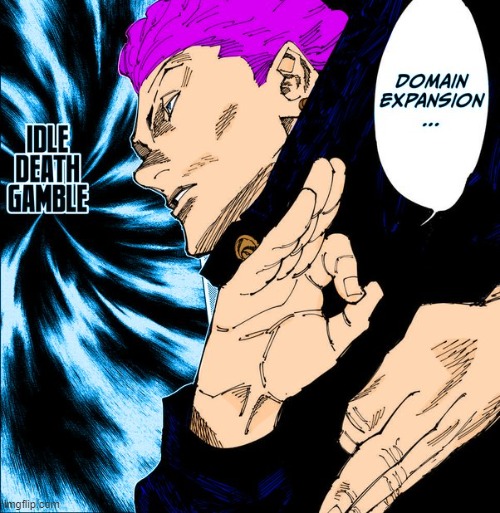 Hakari idle death gamble | image tagged in hakari idle death gamble | made w/ Imgflip meme maker