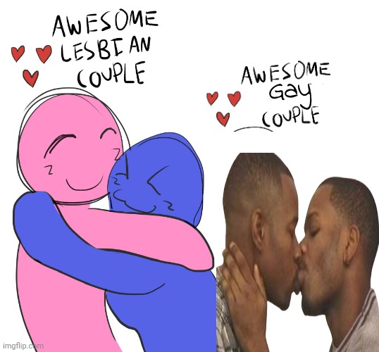 Awesome Lesbian Couple | Gay | image tagged in awesome lesbian couple | made w/ Imgflip meme maker