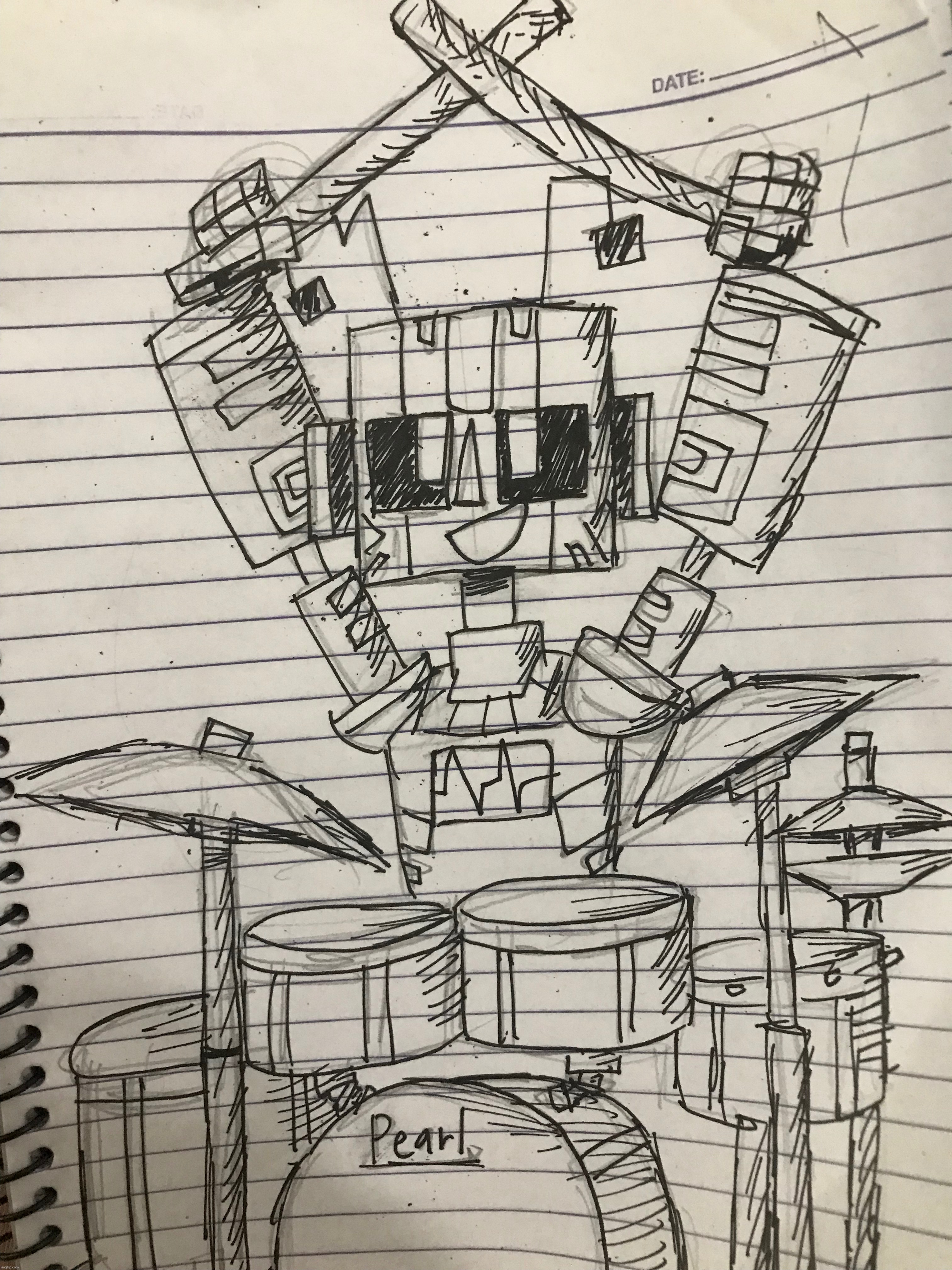 I drew a drum kit for the first time | made w/ Imgflip meme maker