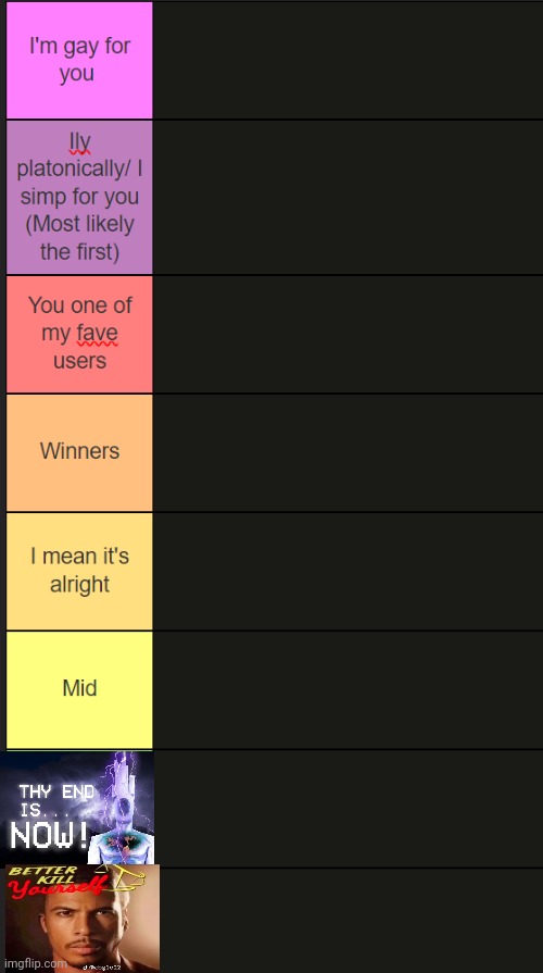 comment to be rated | image tagged in neko new tier list | made w/ Imgflip meme maker