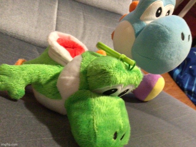 Yoshis on a chair | image tagged in yoshis on a chair | made w/ Imgflip meme maker