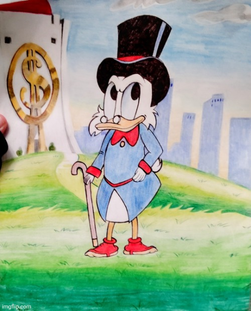 Scrooge McDuck drawing (DuckTales! I used to love that show!) | image tagged in drawing,art,ducktales,disney,scrooge mcduck,duck | made w/ Imgflip meme maker