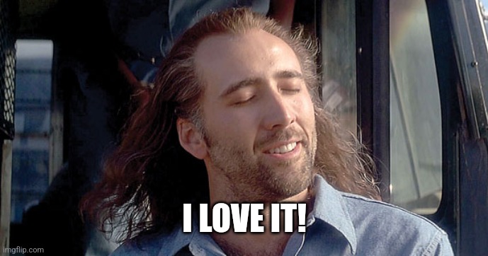 con air | I LOVE IT! | image tagged in con air | made w/ Imgflip meme maker