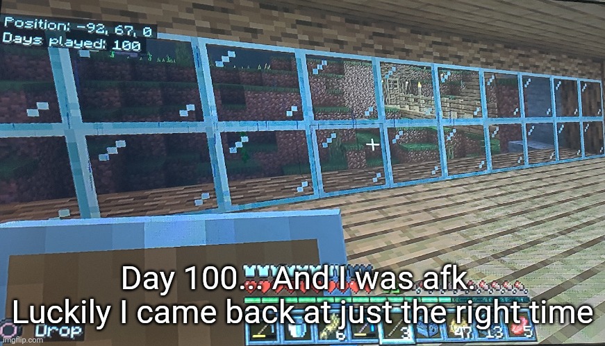 LukeTheNotable reference | Day 100... And I was afk. 
Luckily I came back at just the right time | made w/ Imgflip meme maker