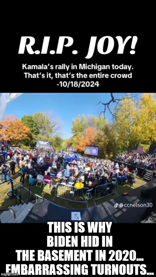 THIS IS WHY BIDEN HID IN THE BASEMENT IN 2020...

EMBARRASSING TURNOUTS... | made w/ Imgflip meme maker
