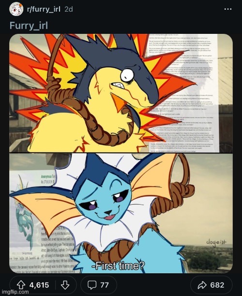 Please istg please tell me this doesn’t get me banned :) | image tagged in wait thats illegal,vaporeon,typhlosion | made w/ Imgflip meme maker