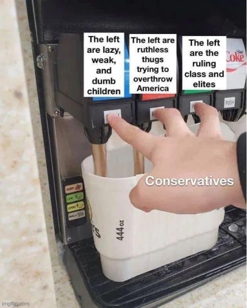 The Left | image tagged in conservatives | made w/ Imgflip meme maker