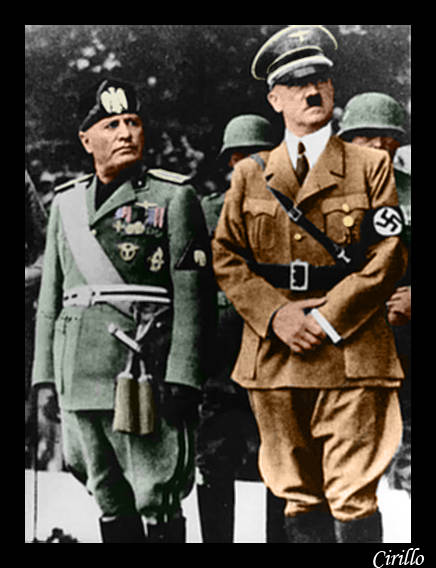 High Quality Mussolini Hitler Blank Meme Template