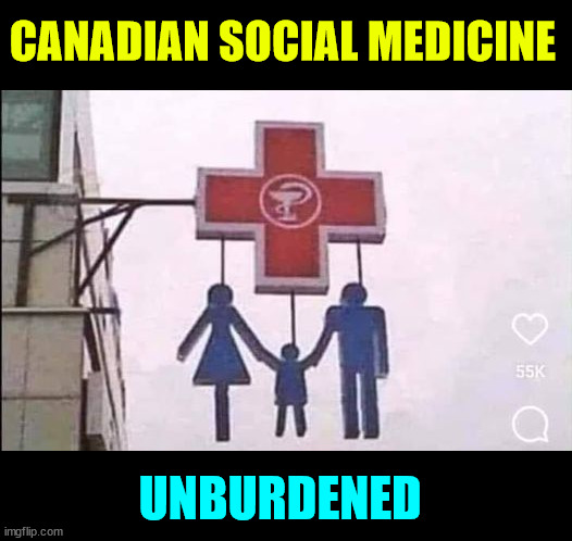 The Canadian final solution... social medicine assisted suicide | CANADIAN SOCIAL MEDICINE; UNBURDENED | image tagged in canadian,assisted suicide,social medicine plays god | made w/ Imgflip meme maker