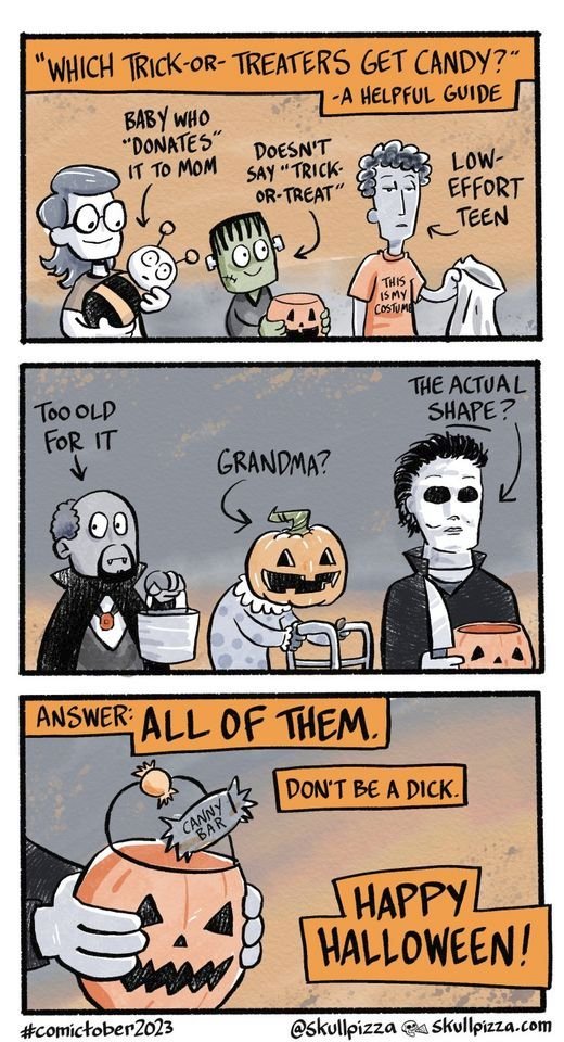 Trick-Or-Treaters Blank Meme Template