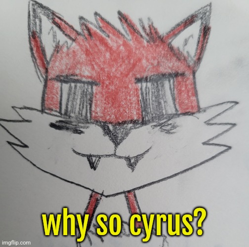 CyrusKisser/foxkisser | why so cyrus? | image tagged in cyruskisser/foxkisser | made w/ Imgflip meme maker