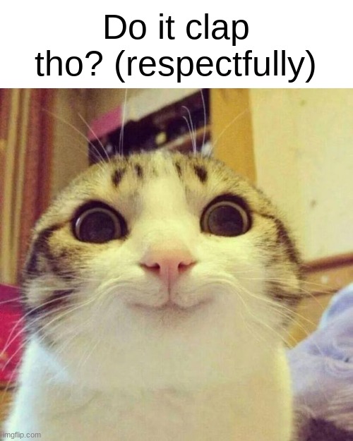 Smiling Cat | Do it clap tho? (respectfully) | image tagged in memes,smiling cat,cats,funny,women | made w/ Imgflip meme maker