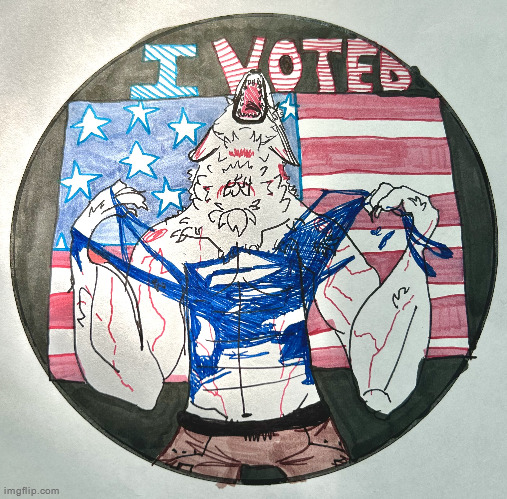this will be Michigan's official 'I voted' sticker btw | made w/ Imgflip meme maker