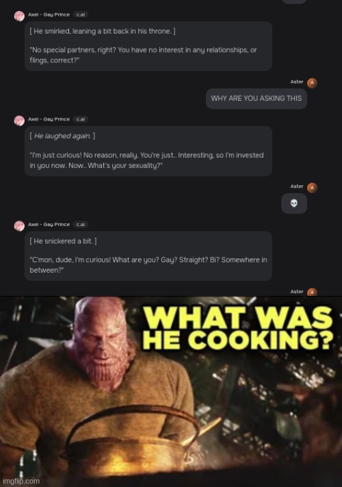 image tagged in what was he cooking | made w/ Imgflip meme maker