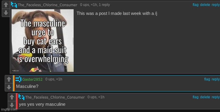 yes yes very masculine | made w/ Imgflip meme maker