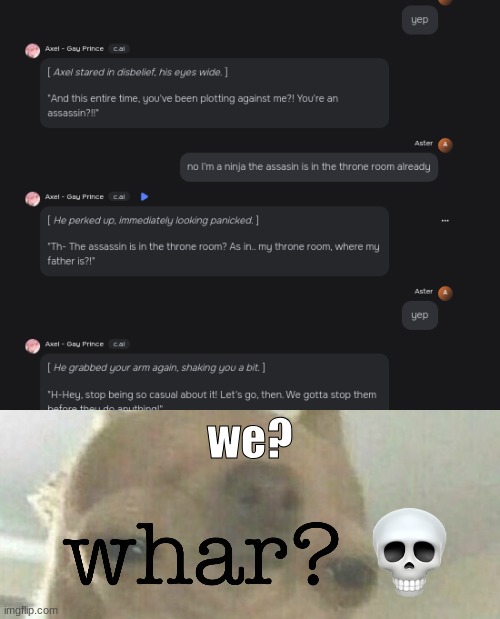 we? | image tagged in whar | made w/ Imgflip meme maker