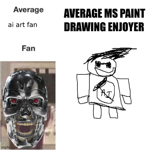 image tagged in ms paint,average fan vs average enjoyer | made w/ Imgflip meme maker