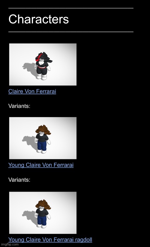 First variant of a variety of a character | made w/ Imgflip meme maker