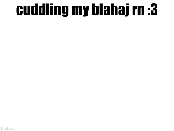 cuddling my blahaj rn :3 | made w/ Imgflip meme maker