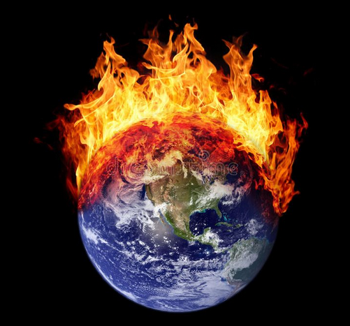 World on fire Blank Meme Template