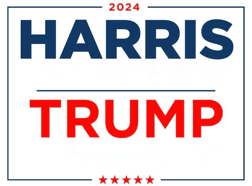 Harris Trump Sign Blank Meme Template