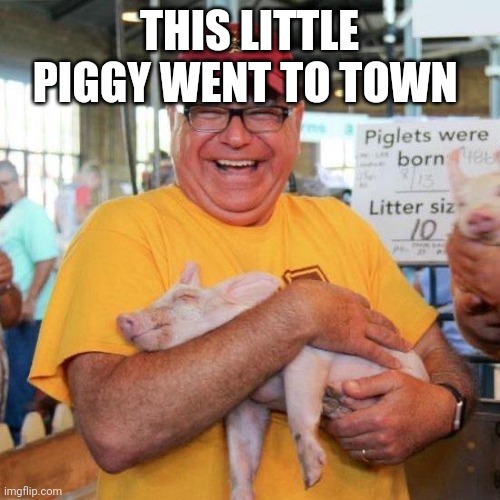 Little piggy | THIS LITTLE PIGGY WENT TO TOWN | image tagged in tim walz,funny memes | made w/ Imgflip meme maker