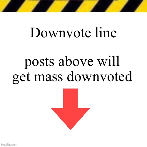 Blank line thing | Downvote line; posts above will get mass downvoted | image tagged in blank line thing | made w/ Imgflip meme maker