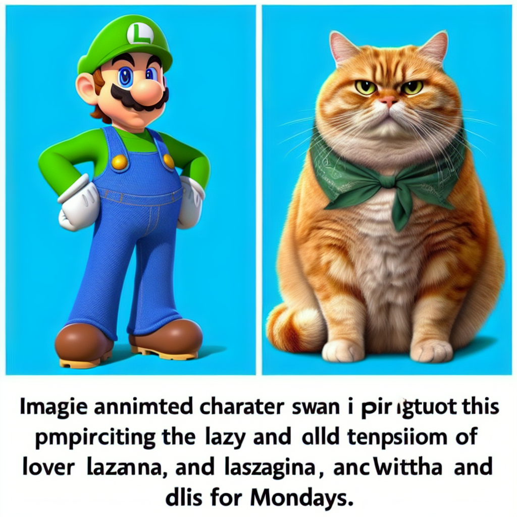 High Quality Luigi  and garf ?? Blank Meme Template