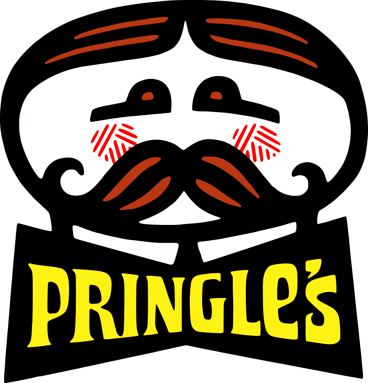 Pringles moustache Blank Meme Template