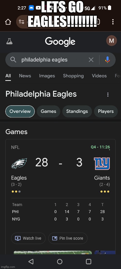 FLYYYYY EAGLES FLYYYYYYY ON THE ROAD TO VICTORY | LETS GO EAGLES!!!!!!!! | made w/ Imgflip meme maker
