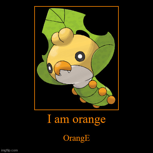 I am orange | OrangE | image tagged in funny,demotivationals | made w/ Imgflip demotivational maker