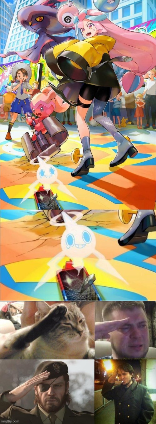 RIP Rotom. :( | image tagged in ozon's salute,rotom | made w/ Imgflip meme maker