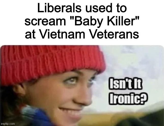 Liberals used to scream "Baby Killer" at Vietnam Veterans | made w/ Imgflip meme maker