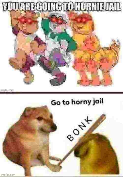 @SkyO*ean | image tagged in go to horny jail | made w/ Imgflip meme maker