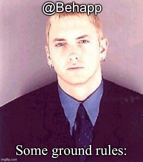 Behapp | Some ground rules: | image tagged in behapp | made w/ Imgflip meme maker