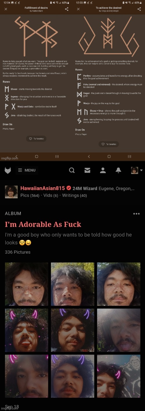 Rune | Desire To Be Appreciated On My Fetlife Account Blank Meme Template