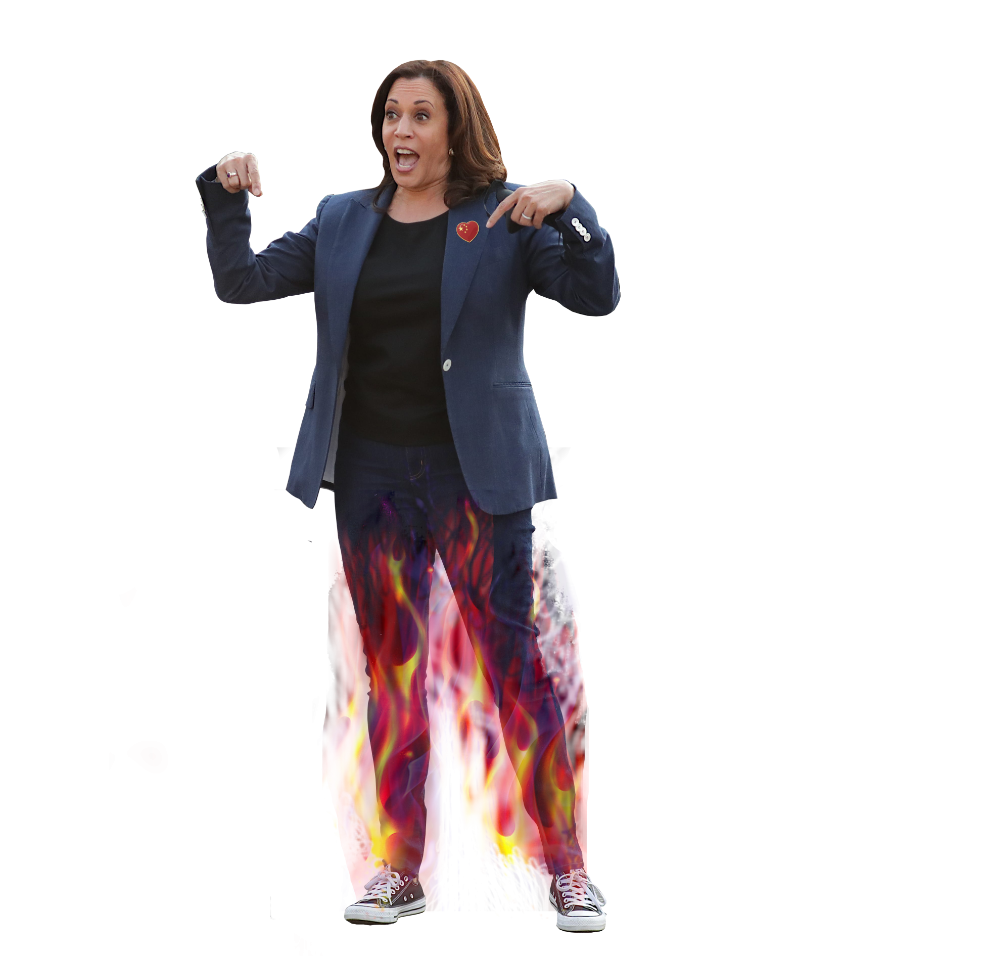 Kamala Pants Inferno Blank Meme Template