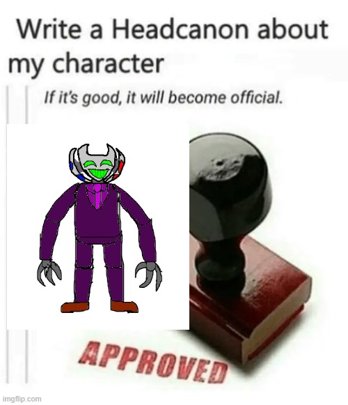 Write a Headcanon for Velduras | image tagged in write a headcanon about my character | made w/ Imgflip meme maker