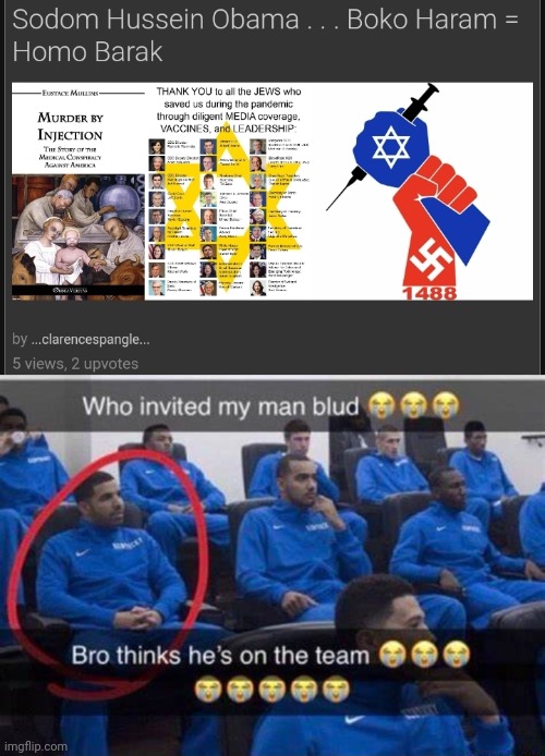 . | image tagged in bro thinks he's on the team | made w/ Imgflip meme maker