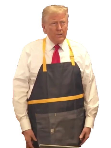 Trump at McDonalds Blank Meme Template