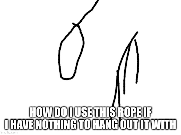 user request @Toad | HOW DO I USE THIS ROPE IF I HAVE NOTHING TO HANG OUT IT WITH | made w/ Imgflip meme maker
