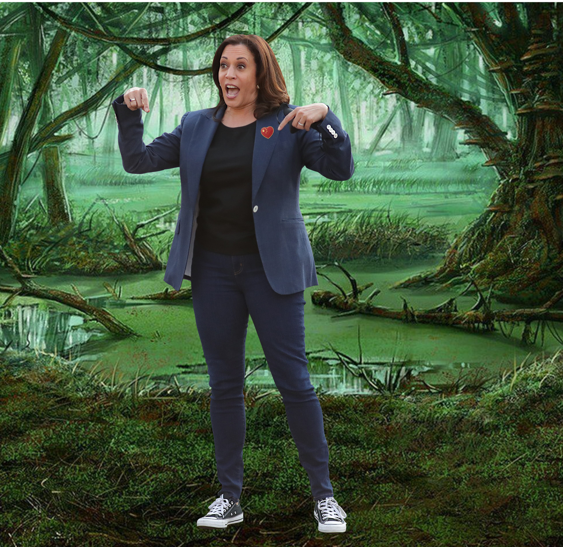 kamala - SWAMP PROUD Blank Meme Template