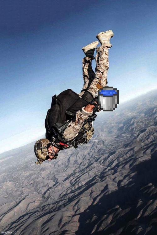 US Navy Seal Free Fall | image tagged in us navy seal free fall | made w/ Imgflip meme maker