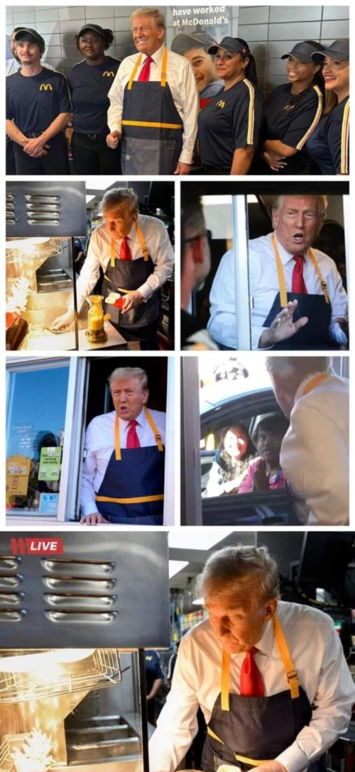 Trump at McDonalds Blank Meme Template