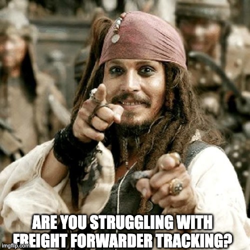 POINT JACK | ARE YOU STRUGGLING WITH FREIGHT FORWARDER TRACKING? | image tagged in point jack | made w/ Imgflip meme maker