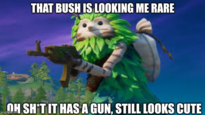 I love Bushranger | THAT BUSH IS LOOKING ME RARE; OH SH*T IT HAS A GUN, STILL LOOKS CUTE | image tagged in bushranger with a gun | made w/ Imgflip meme maker