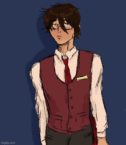 Adrian's waiter uniform | image tagged in drawing | made w/ Imgflip meme maker